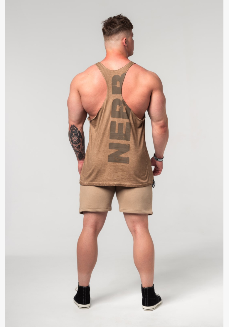 NEBBIA • NEBBIA Washed-off oversized tank top MAX OUT brown • Nebshop.cz NEBBIA • NEBBIA Washed-off oversized tank top MAX OUT brown • Nebshop.cz