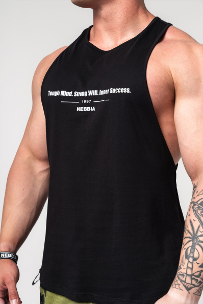NEBBIA • NEBBIA Fitness tílko FLEXIN' černé • Nebshop.cz 2