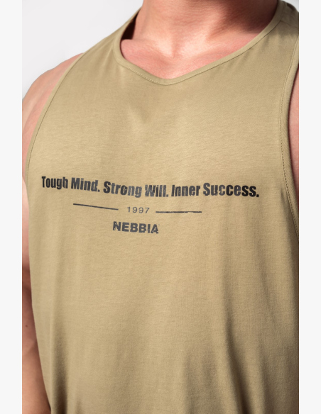 NEBBIA • NEBBIA Fitness canottiera FLEXIN' verde • Nebshop.cz