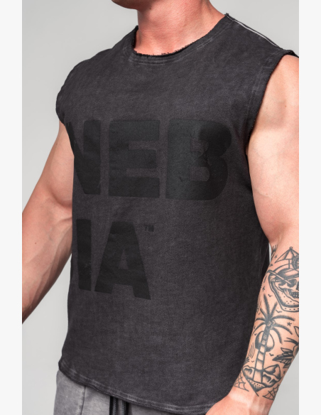 NEBBIA • NEBBIA Mikina senza maniche BEASTIN' nera • Nebshop.it