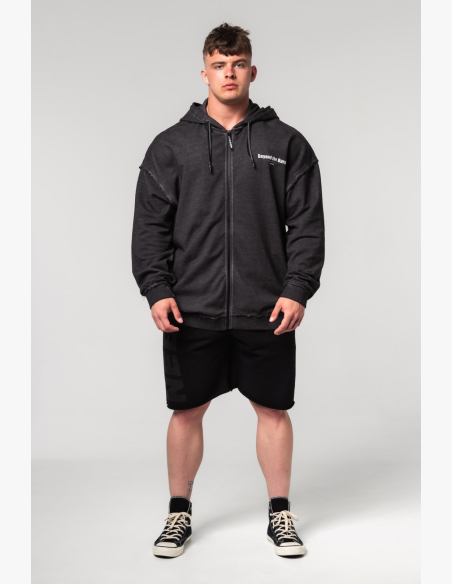 NEBBIA • NEBBIA Felpa con zip GYM BRO nera • Nebshop.cz