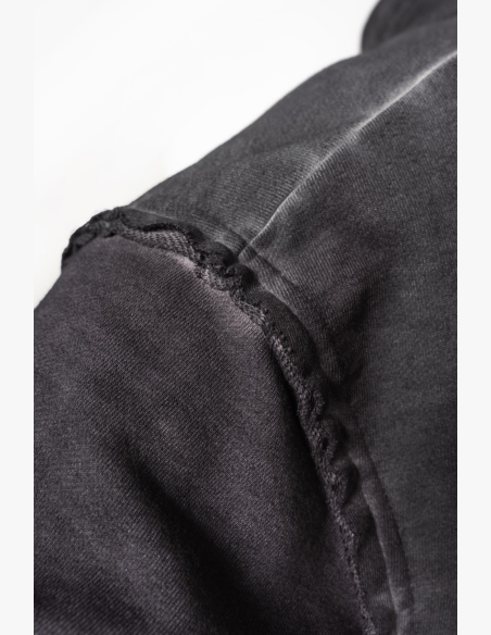 NEBBIA • NEBBIA Washed-off zip hoodie GYM BRO black • Nebshop.com
