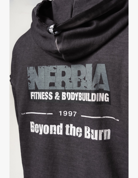 NEBBIA • NEBBIA Vypraná mikina na zips GYM BRO čierna • Nebshop.sk