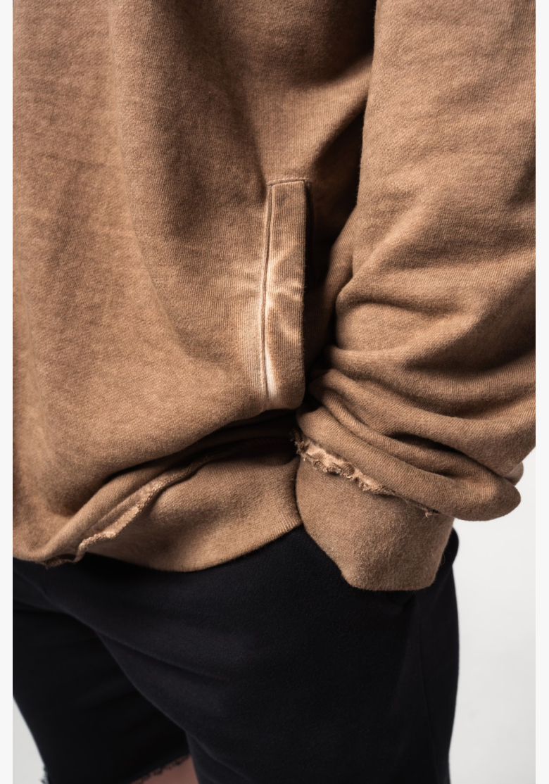 NEBBIA • NEBBIA Washed-off mikina na zip GYM BRO hnědá • Nebshop.cz NEBBIA • NEBBIA Washed-off mikina na zip GYM BRO hnědá • Nebshop.cz
