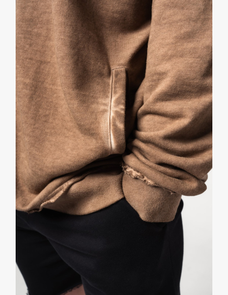 NEBBIA • NEBBIA Felpa con zip GYM BRO marrone • Nebshop.it