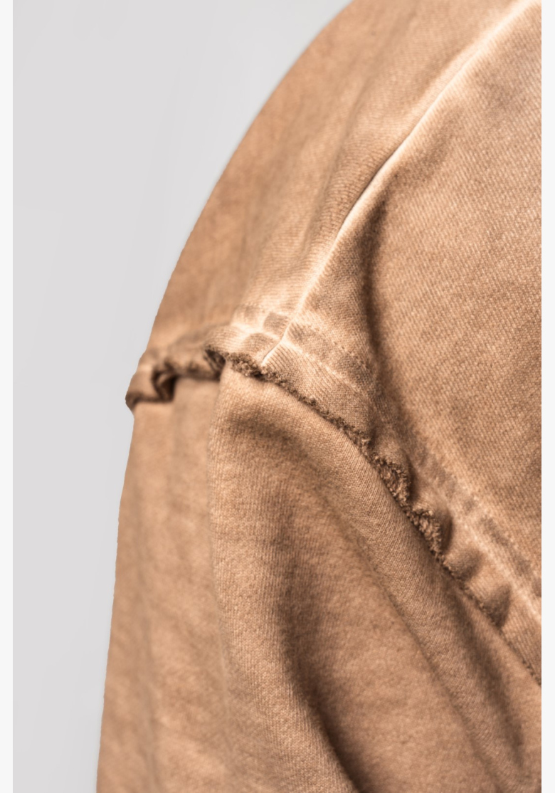NEBBIA • NEBBIA Washed-off mikina na zip GYM BRO hnědá • Nebshop.cz NEBBIA • NEBBIA Washed-off mikina na zip GYM BRO hnědá • Nebshop.cz