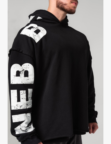 NEBBIA • NEBBIA Oversized mikina s kapucňou NO BS čierna • Nebshop.sk