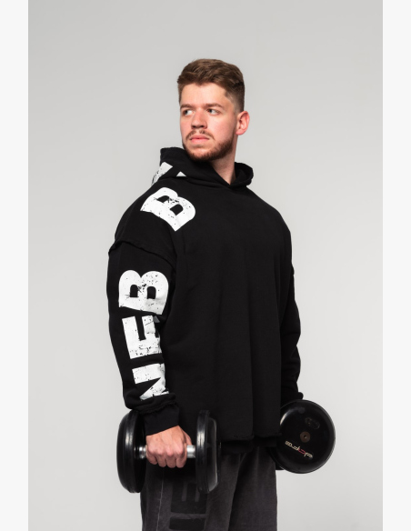 NEBBIA • NEBBIA Oversized mikina s kapucňou NO BS čierna • Nebshop.sk