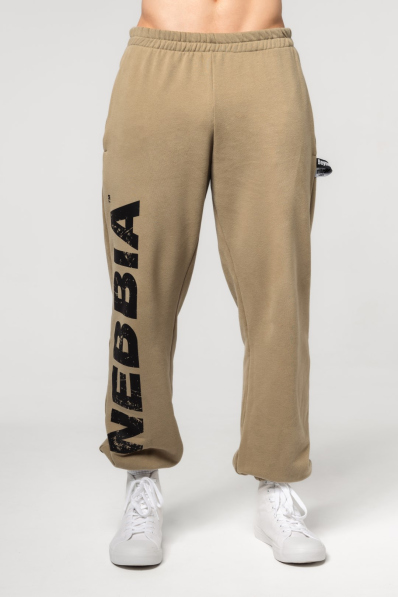 NEBBIA • NEBBIA Voľné baggy tepláky s vreckami GYM BRO zelené • Nebshop.sk