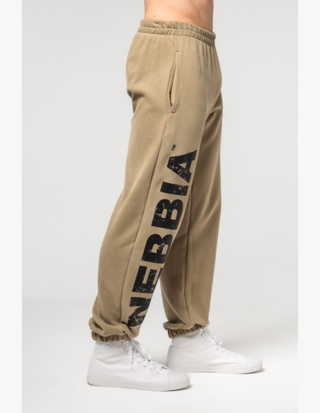 NEBBIA • NEBBIA Loose baggy sweatpants with pockets GYM BRO green • Nebshop.com