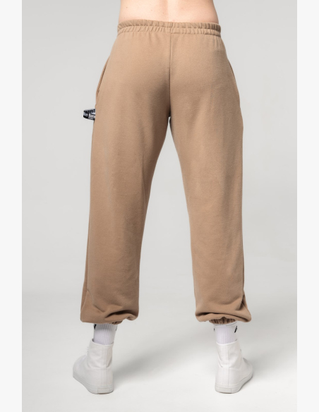 NEBBIA • NEBBIA Loose baggy sweatpants with pockets GYM BRO brown • Nebshop.cz