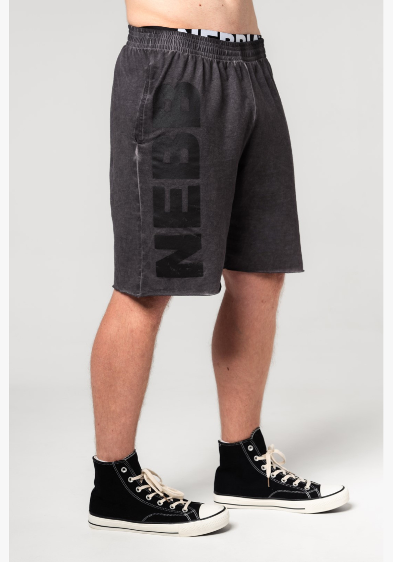 NEBBIA • NEBBIA Washed-off sweatshorts NO BS black • Nebshop.cz NEBBIA • NEBBIA Washed-off sweatshorts NO BS black • Nebshop.cz
