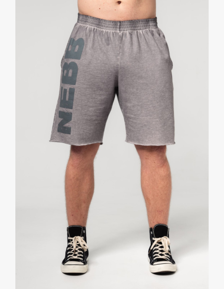 NEBBIA • NEBBIA Pantaloni corti in felpa NO BS grigi • Nebshop.cz