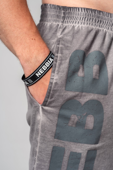 NEBBIA • NEBBIA Umyté teplákové šortky NO BS šedé • Nebshop.sk 2