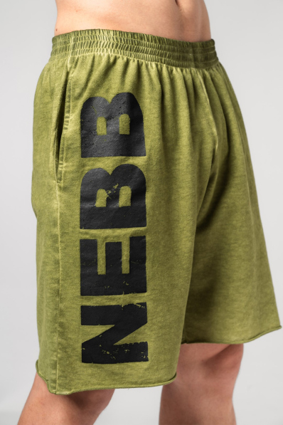 NEBBIA • NEBBIA Umývané teplákové šortky NO BS zelené • Nebshop.sk 2