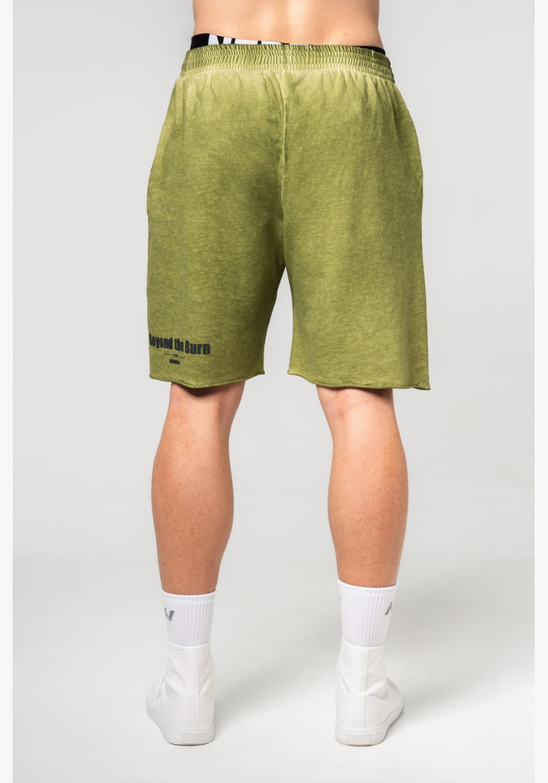 NEBBIA • NEBBIA Washed-off sweat shorts NO BS green • Nebshop.cz NEBBIA • NEBBIA Washed-off sweat shorts NO BS green • Nebshop.cz