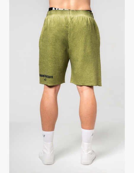 NEBBIA • NEBBIA Washed-off sweat shorts NO BS green • Nebshop.cz