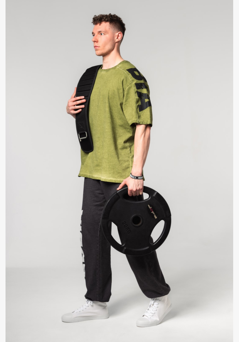 NEBBIA • NEBBIA Washed-off oversized tričko LIFTING CLUB zelené • Nebshop.sk NEBBIA • NEBBIA Washed-off oversized tričko LIFTING CLUB zelené • Nebshop.sk