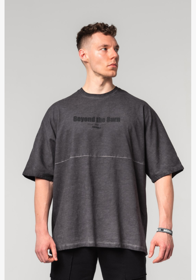 NEBBIA • NEBBIA Oprané oversized tričko NO SHORTCUTS čierne • Nebshop.sk NEBBIA • NEBBIA Oprané oversized tričko NO SHORTCUTS čierne • Nebshop.sk