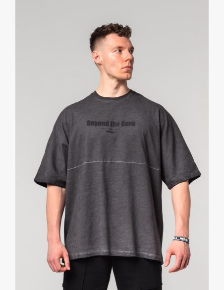 NEBBIA • NEBBIA Oprané oversized tričko NO SHORTCUTS čierne • Nebshop.sk