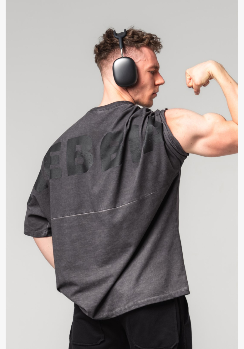 NEBBIA • NEBBIA Washed-off oversized t-shirt NO SHORTCUTS black • Nebshop.cz NEBBIA • NEBBIA Washed-off oversized t-shirt NO SHORTCUTS black • Nebshop.cz