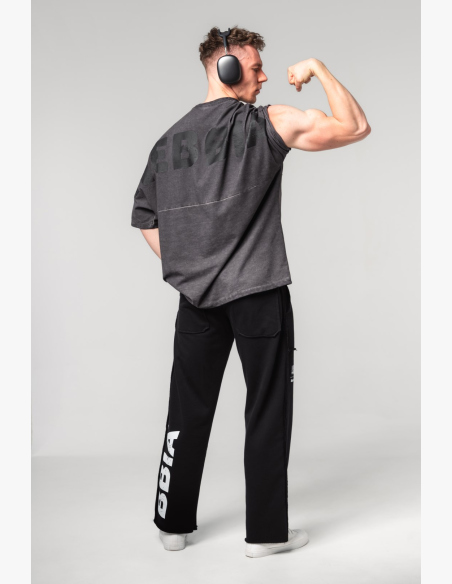 NEBBIA • NEBBIA T-shirt oversize lavato NO SHORTCUTS nero • Nebshop.it