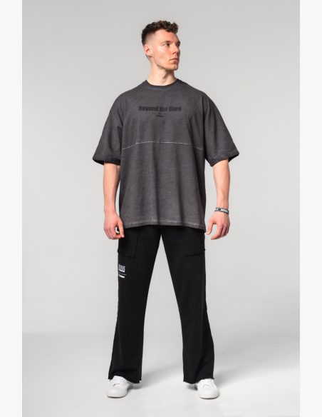 NEBBIA • NEBBIA Oprané oversized tričko NO SHORTCUTS čierne • Nebshop.sk
