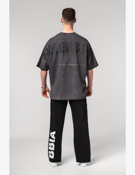 NEBBIA • NEBBIA Oprané oversized tričko NO SHORTCUTS čierne • Nebshop.sk