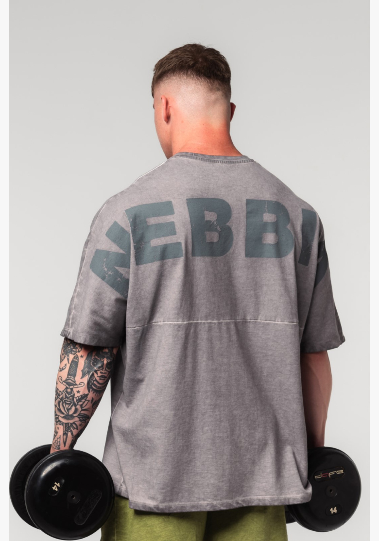 NEBBIA • NEBBIA Vyprané oversized tričko NO SHORTCUTS šedé • Nebshop.sk NEBBIA • NEBBIA Vyprané oversized tričko NO SHORTCUTS šedé • Nebshop.sk
