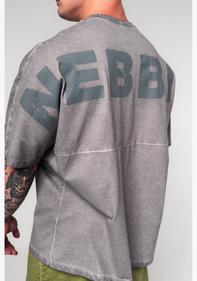 NEBBIA • NEBBIA Vyprané oversized tričko NO SHORTCUTS šedé • Nebshop.sk NEBBIA • NEBBIA Vyprané oversized tričko NO SHORTCUTS šedé • Nebshop.sk