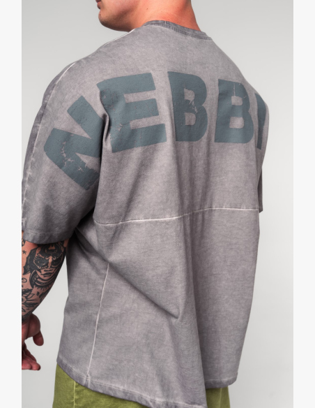 NEBBIA • NEBBIA Vyprané oversized tričko NO SHORTCUTS šedé • Nebshop.sk