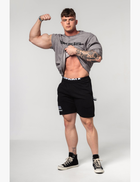 NEBBIA • NEBBIA Umývané bavlnené heavyweight tričko GRIND šedé • Nebshop.sk