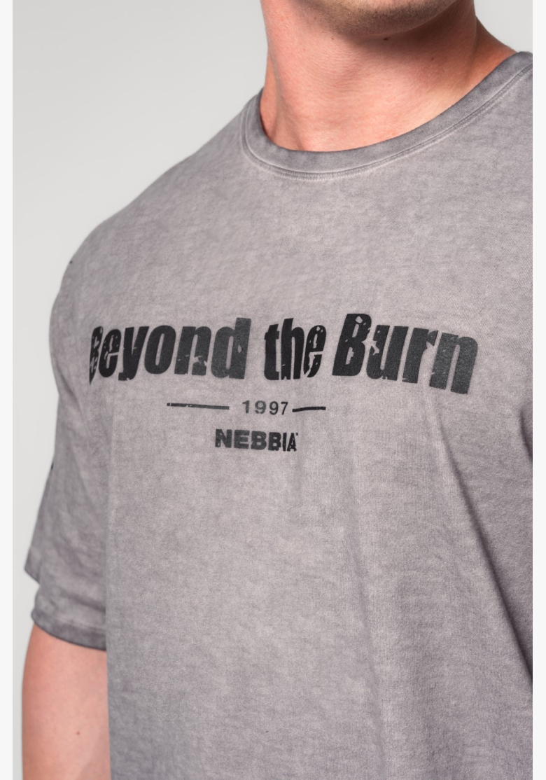 NEBBIA • NEBBIA Washed-off cotton heavyweight t-shirt GRIND gray • Nebshop.cz NEBBIA • NEBBIA Washed-off cotton heavyweight t-shirt GRIND gray • Nebshop.cz