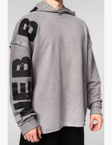 NEBBIA • NEBBIA Mikina oversized s kapucí NO BS šedá • Nebshop.cz