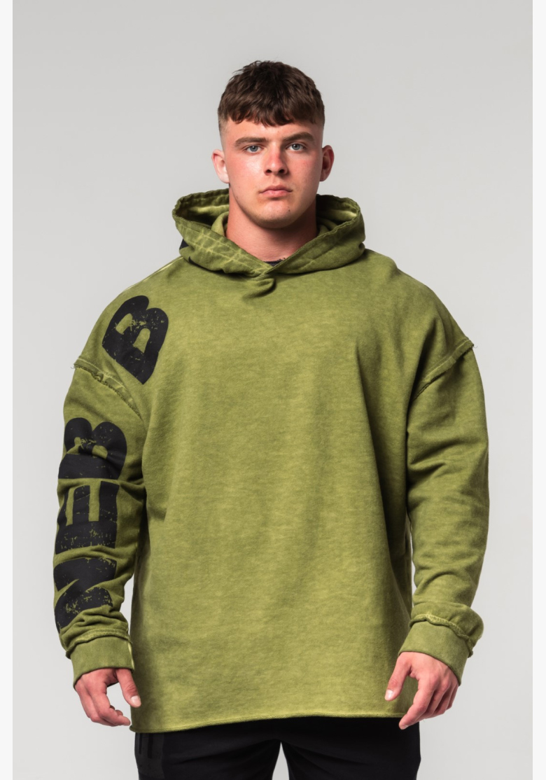 NEBBIA • NEBBIA Washed-off oversized mikina s kapucí NO BS zelená • Nebshop.cz NEBBIA • NEBBIA Washed-off oversized mikina s kapucí NO BS zelená • Nebshop.cz