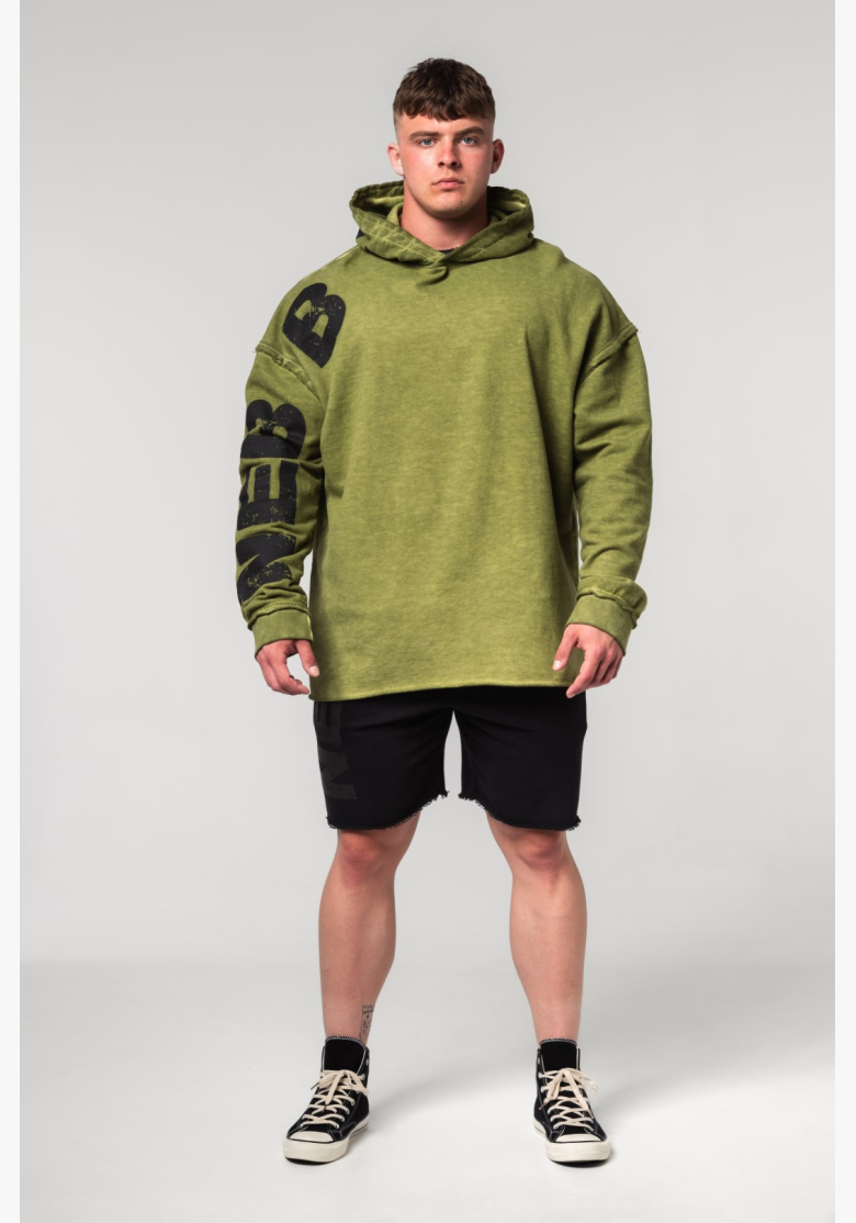 NEBBIA • NEBBIA Washed-off oversized mikina s kapucí NO BS zelená • Nebshop.cz NEBBIA • NEBBIA Washed-off oversized mikina s kapucí NO BS zelená • Nebshop.cz
