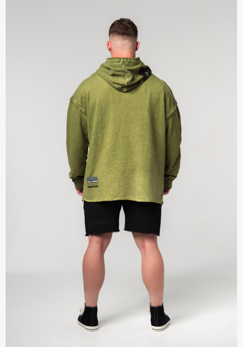NEBBIA • NEBBIA Washed-off oversized mikina s kapucí NO BS zelená • Nebshop.cz NEBBIA • NEBBIA Washed-off oversized mikina s kapucí NO BS zelená • Nebshop.cz