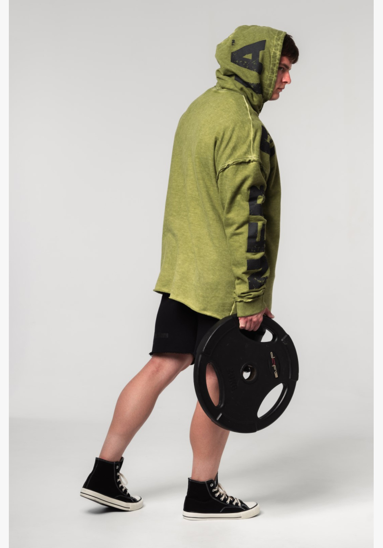 NEBBIA • NEBBIA Washed-off oversized mikina s kapucí NO BS zelená • Nebshop.cz NEBBIA • NEBBIA Washed-off oversized mikina s kapucí NO BS zelená • Nebshop.cz