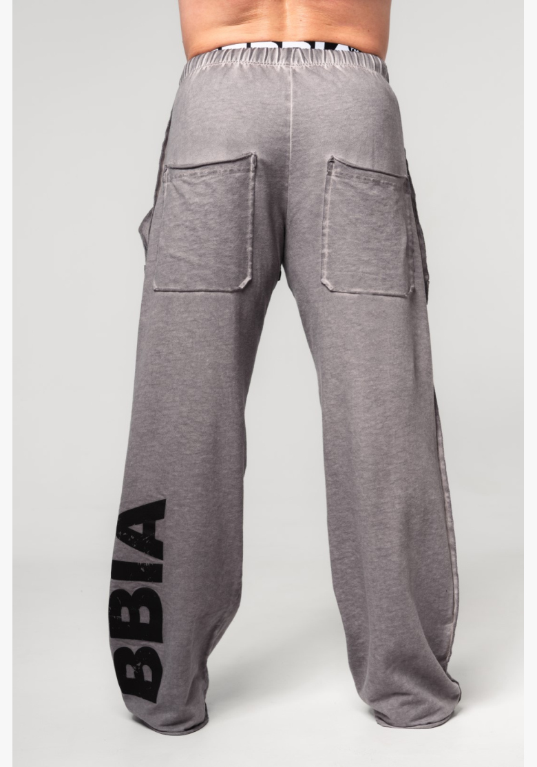 NEBBIA • NEBBIA Washed-off tepláky s kapsami NO SHORTCUTS šedé • Nebshop.cz NEBBIA • NEBBIA Washed-off tepláky s kapsami NO SHORTCUTS šedé • Nebshop.cz