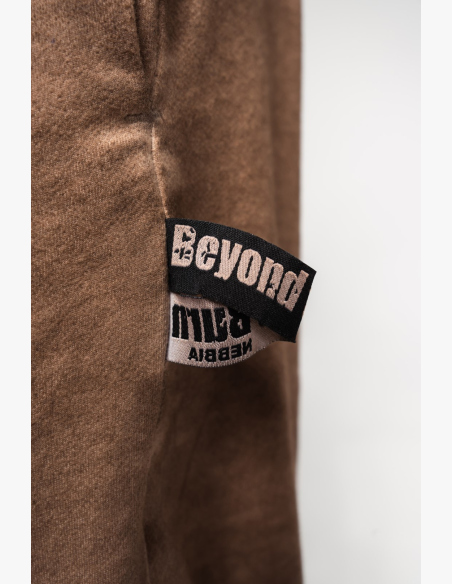 NEBBIA • NEBBIA Washed-off loose baggy sweatpants with pockets GYM BRO brown • Nebshop.cz