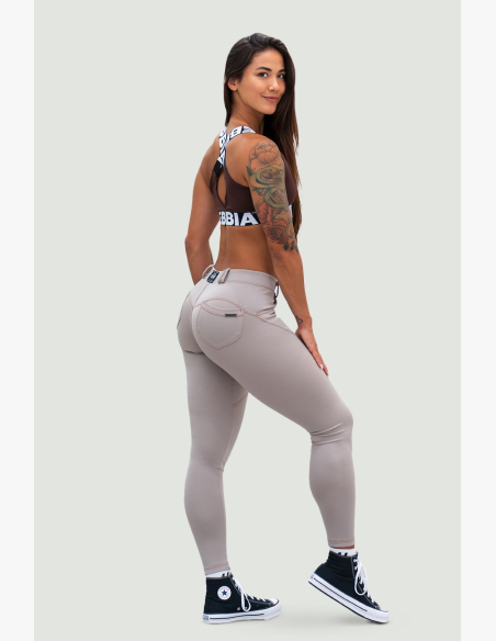 NEBBIA • NEBBIA Bubble Butt legíny LIFT UP béžové • Nebshop.sk