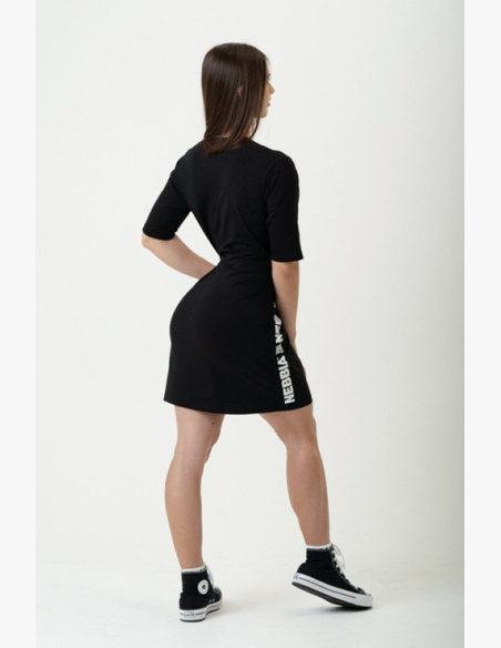 NEBBIA • NEBBIA Abito oversize in jersey NEBBIA CLUB nero • Nebshop.it