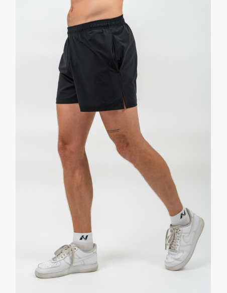 NEBBIA • NEBBIA Pantaloni Corti Sportivi Asciugatura Rapida RESISTANCE Neri • Nebshop.it