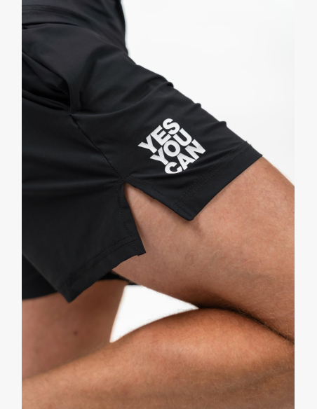 NEBBIA • NEBBIA Pantaloni Corti Sportivi Asciugatura Rapida RESISTANCE Neri • Nebshop.it