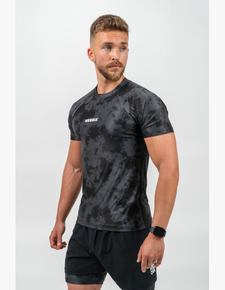 NEBBIA • NEBBIA Maglietta Compressiva Camouflage MAXIMUM nera • Nebshop.cz