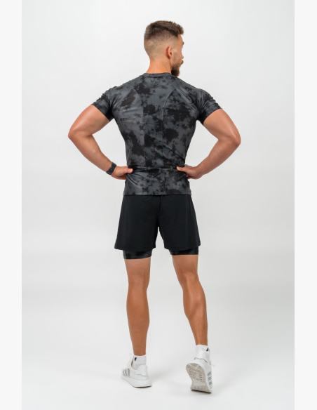 NEBBIA • NEBBIA Kompresné Camouflage Tričko FUNCTION čierne • Nebshop.sk