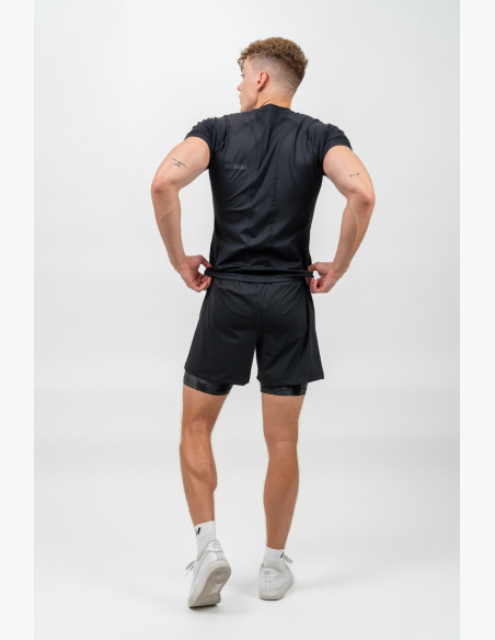 NEBBIA • NEBBIA Maglia Sportiva Compressiva ENDURANCE nera • Nebshop.it