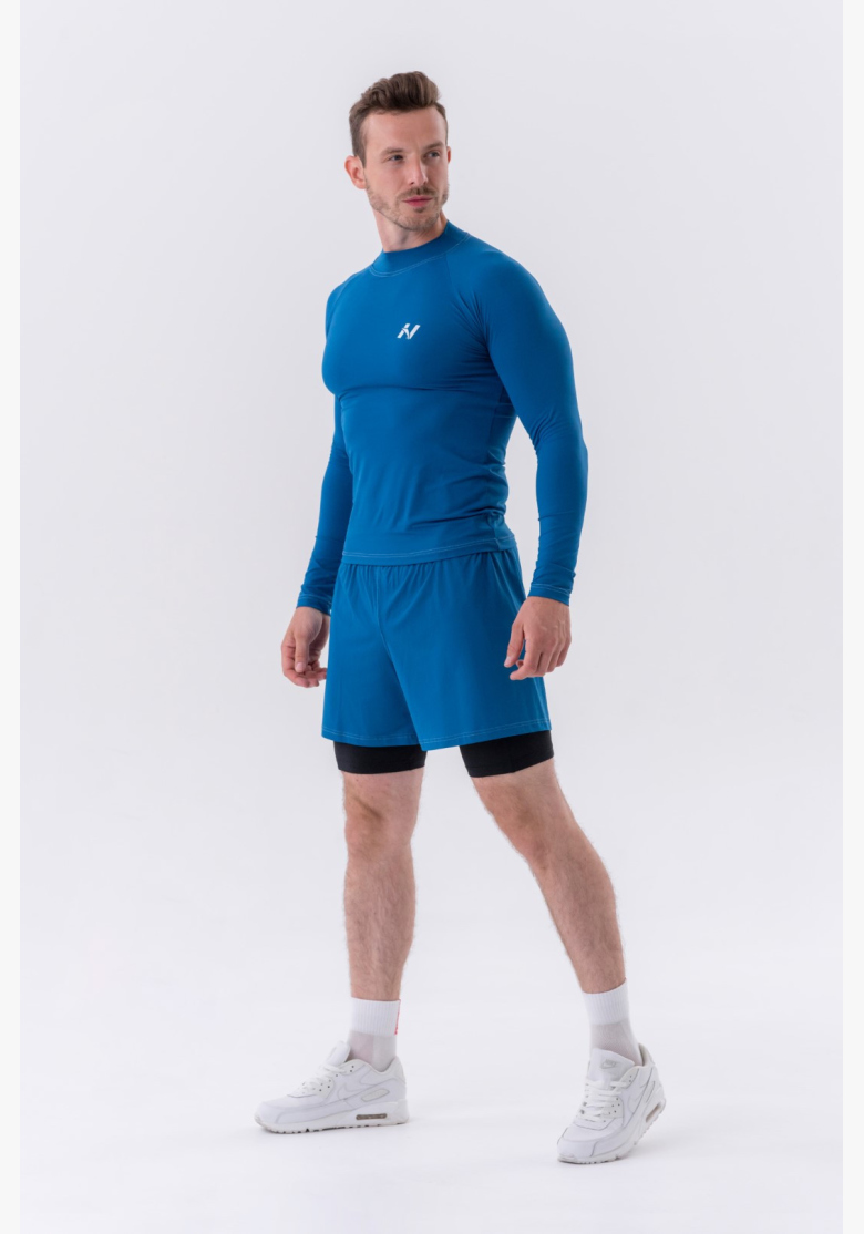 NEBBIA • NEBBIA Pantaloni corti a doppio strato con tasche per cellulare blu • Nebshop.cz NEBBIA • NEBBIA Pantaloni corti a doppio strato con tasche per cellulare blu • Nebshop.cz