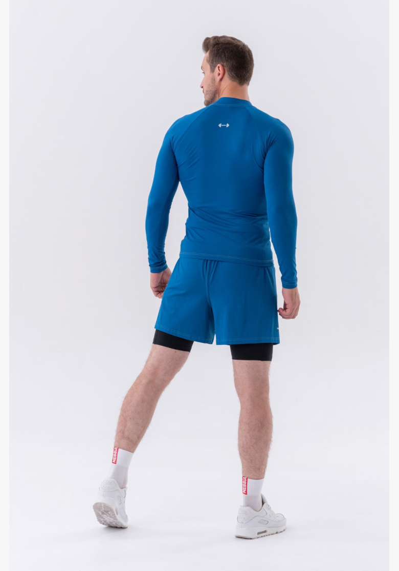 NEBBIA • NEBBIA Pantaloni corti a doppio strato con tasche per cellulare blu • Nebshop.cz NEBBIA • NEBBIA Pantaloni corti a doppio strato con tasche per cellulare blu • Nebshop.cz