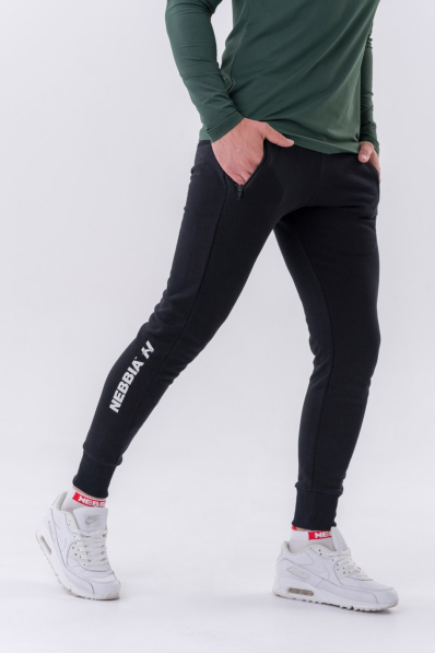 NEBBIA • NEBBIA Slim pantaloni con tasche con zip "Re-gain" neri • Nebshop.it